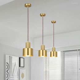 Pendant Lamps Modern Gold Cafe Light Bar Loft Industrial Lamp Kitchen Lighting Fixture Dining Room Hanging Lights Vintage Home Decor