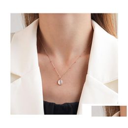 Pendant Necklaces Cute Vintage White Imitation Opal Necklace For Women Jewellery Accessories Party Gifts Drop Delivery Pendants Dhgarden Dhg7V