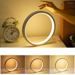 Table Lamps LED Bedroom Desk USB Button Stepless/Touch Dimming Night Light For Bedside Living Room Lamp Reading 15/20cm