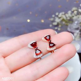 Cluster Rings KJJEAXCMY Fine Jewelry Natural Garnet 925 Sterling Silver Adjustable Gemstone Women Ring Support Test Classic Luxury