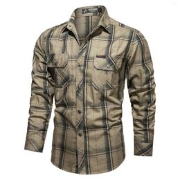 Men's Casual Shirts Autumn Summer Men's Military Tactical Shirt Cotton Combat Plus Size Long Sleeve Camisa Militar Male