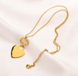 wholesale 20 style Inlaid crystal rhinestone Pendant Necklaces luxury brand designer Double letter Chokers Necklace fashion women girl Clavicular chain Jewelry