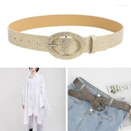 Belts Women Sequin Belt For Dress Sash Studded Waist