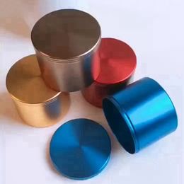 Latest Colorful Mini Smoking Aluminium Alloy Jar Tank Portable Dry Herb Tobacco Spice Miller Stash Case Storage Box Seal Container Grinder Cigarette Holder DHL