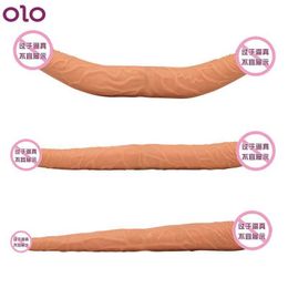 Long Double Ended Dildo 3 Types Artificial Penis Lesbian Adult Sex Toys for Women Vagina Anal Plug Massage Soft Dildos