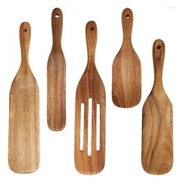 Plates Handmade Premium Wooden Spurtle Set Spurtles Kitchen Tools Heat Resistant Non Stick Scottish