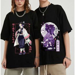 Women's T-Shirt Japanese Anime Demon Slayer T Shirt Unisex Tanjirou Kamado Graphic Tee Shirt Women Kimetsu No Yaiba Nezuko Tshirt Female T-shirt P230515