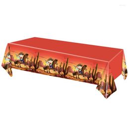 Table Cloth Pastel Tablecloth Unique Waterproof Western Cowboy Party Multipurpose Kitchen Dining Decoration Tablecloths