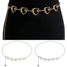 Belts Fashion Vintage Hip Hop Style All-match Love Heart Waistband Dress Cummerbands Womans Belt Punk Waist Chain