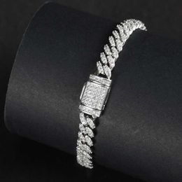 Fashion Jewellery Women Bracelets Moissanite Vvs 6mm Cuban Link Chain Moissanite 925s Cuban Bracelet Women Necklace