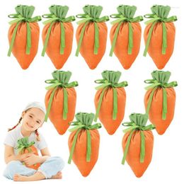 Gift Wrap Easter Velvet Bag Carrot Jewellery Basket Comfortable Drawstring Calabash10 Pieces Candy Bags With