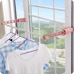 Organization Indoor Plastic Storage Rack Windowsillxia Clothes Hanger Multifunctional Balcony Drying Racks