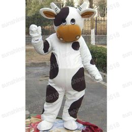 Halloween White and Black Milk Cow Mascot Costume Customization Animal theme character Carnival Adults Birthday Party Fancy Outfit