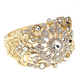 Bangle Sunspicems Gold Color Algeria Women Jewelry Crystal Sunflower Bracelet Arabic Bride Wedding Bijoux Family Gift