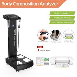 Slimming Machine 2023 Multi-Frequency Body Composition Analyzer Fat Scale Mfbia With A4 Printer Height Weight Machine Ultrasonic Sensor