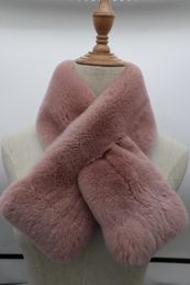 Scarves 2023 Real Fur Quality Good Feel Fashion Novel Warm And Comfortable Rex Wide Socket Scarf