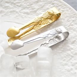 Rose Engraved Mini Tong Sugar Tong Ice Clip Kitchen Bar Tool Wholeslae