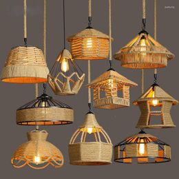 Pendant Lamps Vintage Creative Personality Clothing Store Restaurant Bar Cafe Shop Decoration Rope Light