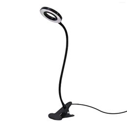 Table Lamps Eye Protection Reading Light Black Aluminium Practical Clip On USB Powered Home Office Headboard Universal 3 Colour Modes 48 LEDs
