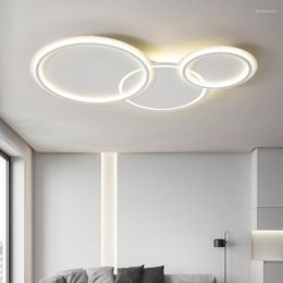 Chandeliers Modern Mimimalism Led Dimmable Chandelier Living Room Nordic Ceiling Lights Bedroom Simple White Lighting
