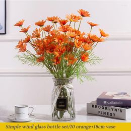 Decorative Flowers 5/10 Pieces High-end Furnishings Small Daisy Bouquets For Living Room Bedroom Wedding Gifts And Home Decoration