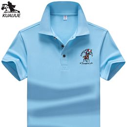 Men's Polos Casual Polo Shirt men Summer synthetic Fibre Mens Short Sleeve Polo Shirt mens Embroidered Business Men's Polo Shirt 17314XL 230515