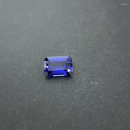 Loose Gemstones Meisidian 10x8mm 3.5cts Lab Created Grown Emerald Cut Royal Blue Sapphire Gemstone