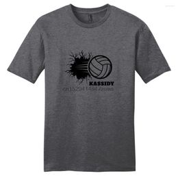 Men's T Shirts Custom Volleyball Breaking Through Wall T-Shirt - Unisex Personalized Shirt