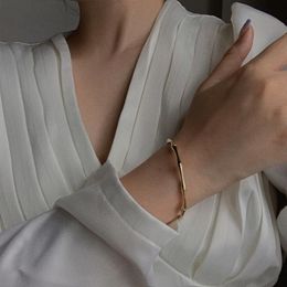 Bangle Gaku Korean Metal Open Bamboo Bracelet Simple Index Finger Ring Net Red Ladies Jewellery