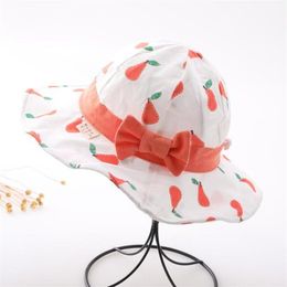 Princess cute baby girl fisherman's hat adjustable spring and summer sun hat 44-52cm195D