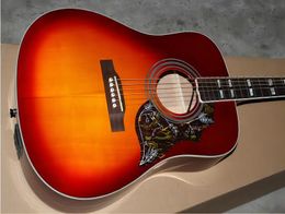Very beautiful new cherry electric guitar Acoustic guitar with free shipping from china369