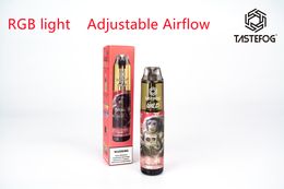 Wholesale Tastefog Wild 7200 Puff Disposable Vape Pen 15ml 2% 5% 850mAh Rechargeable Battery 10Flavors In Stock