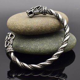 Bangle Stainless Steel Nordic Viking Norse Dragon Bracelet Adjustable Men Wristband Cuff Bracelets