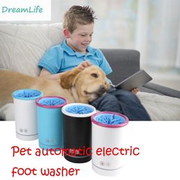 Supplies Pet Automatic Electric Foot Washer Foot Washer Cup Dog Washer USB Rechargeable Silicone Brush Rotary Paw Washer