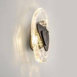 Wall Lamps Nordic LED Light Luxury Atmospheric Crystal Lamp El Living Room Bedroom Creative Wandlamp Indoor Lighting Fixtures