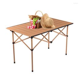 Camp Furniture Outdoor Folding Table Aluminium Alloy Camping Picnic Barbecue Chicken Rolls Portable
