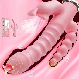 Adult Dildo Anal Vibrator masses Rabbit tongue licks double dick masturbation woman erotic sex toys for couples