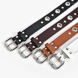 Belts YonbaoDY Belt For Young People Teenage Students Punk Style Eye Rivet Jeans P236