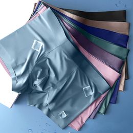 Underpants Men Boxers Men's Underwear 3A Antibacterial Underpants ice silk Men Boxer Shorts Breathable Elastic Male Panties Plus Size L-4XL 230515