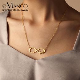 eManco Customized Name Necklace Custom Personalized Letter Choker Necklace Stainless Steel Pendant Nameplate Gift Dropshipping