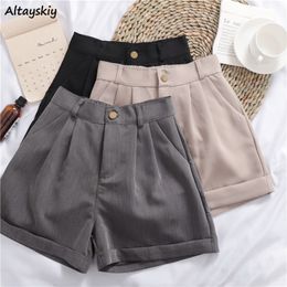 Women's Shorts Summer Casual Shorts Adjustable Waist Loose All-match Korean Style Chic Tailored Bottoms Pockets Daily College Breathable Trendy 230515