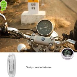 New Universal Waterproof Mini Motorcycle Bike Sticky Digital Display Clock Watch Office Decor Automobiles Interior Accessories