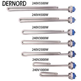 Heaters DERNORD Heating Element Foldback Type 240v Water Heater with Screw In 1 INCH BSP Thread 1kw 2kw 2.5kw 3kw 3.5kw 4.5kw 5.5kw