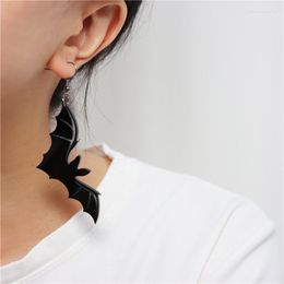 Dangle Earrings & Chandelier KUGUYS 2023 Sept. Halloween Dark Jewellry Drop For Women Black Bats Earring Girls Trendy Jewellry1