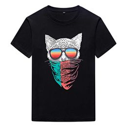 Men's T-Shirts 2021 New Product Ideas EL Panel Light Up Music Sound Activated LED T shirt L230515