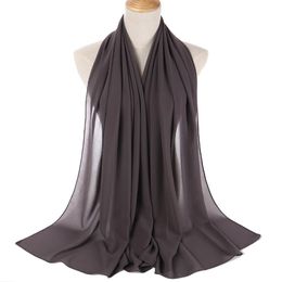 Top Quality Scarves Monochrome Chiffon bubble scarf headdress women's headdress shawl scarf whole252O