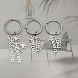 Personalized Stainless Steel Custom Name Keychain Keyring Llavero Personalizado Hombre Key Tage for Men Women Gift Chaveiro