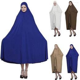 Ethnic Clothing Jilbab Ramadan Eid Hooded Abaya Khimar Prayer Garment Dress Turkey Burqa Islamic Full Cover Kaftan Arab Robe Muslim Women