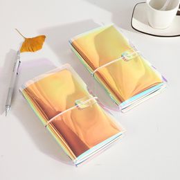 Notepads Laser Notebook Portable PVC Notepads Travel Schedule Diary Weekly Daily Agenda Planner DIY Organizer Notebook Stationery 230515