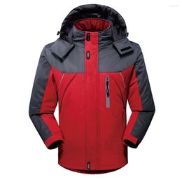 Men's Down Men Hoodie Waterproof Windproof Jacket Outdoor Snow Coat Winter Snowboard Hiking For Mountain Ski Skiing Sport X7G2